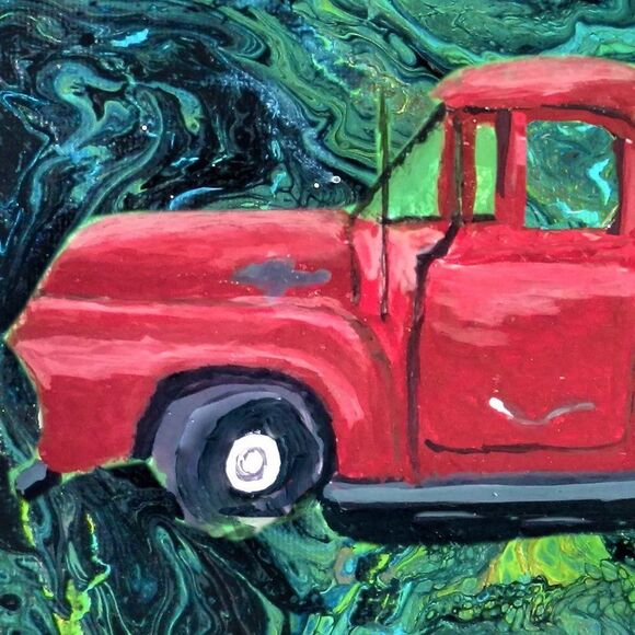 Hand Crafted Framed  Art Print Antique Vintage Truck Print Wall  8x10" Picture - Picture 4 of 7